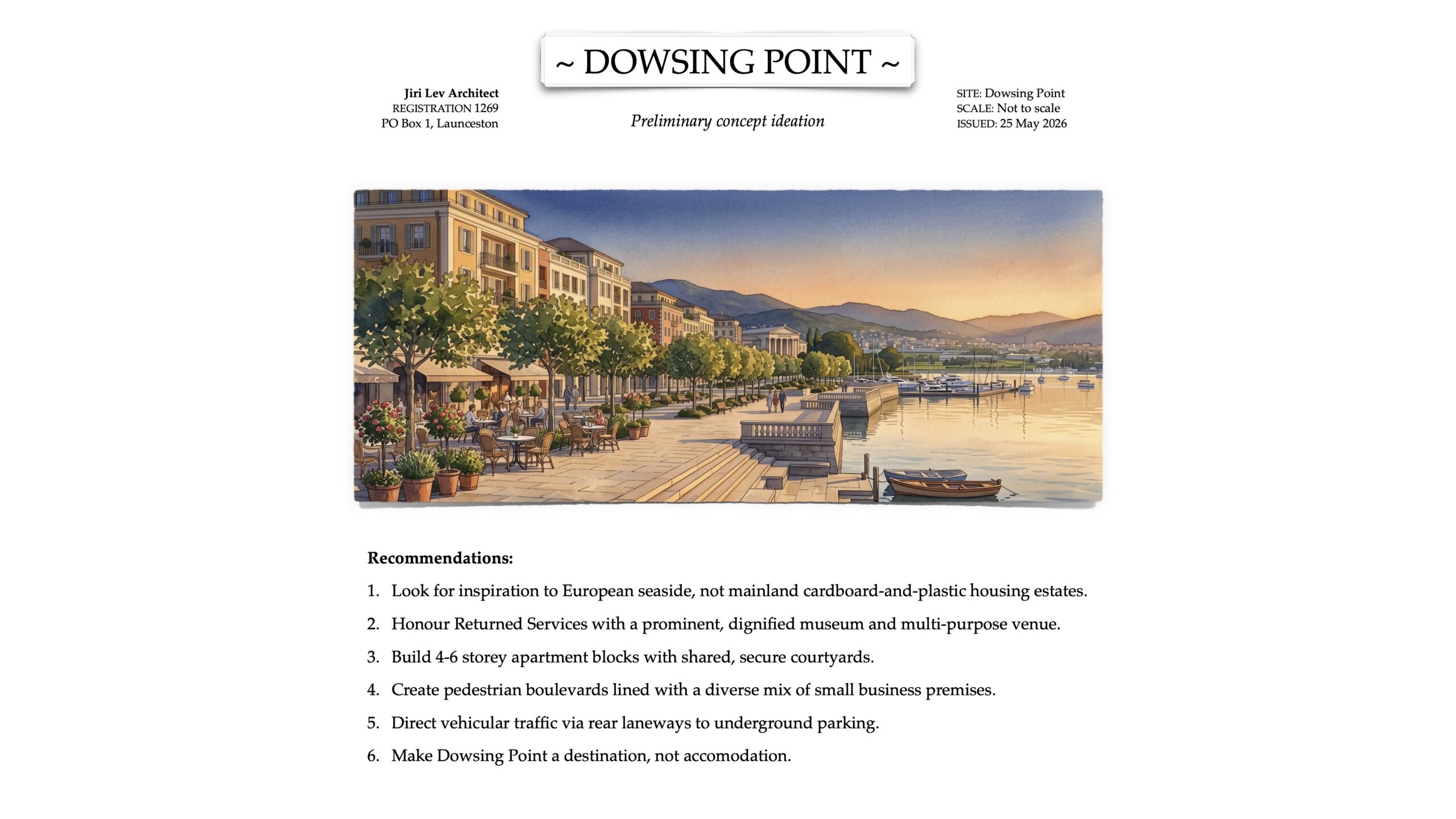 Dowsing Point housing masterplan concept