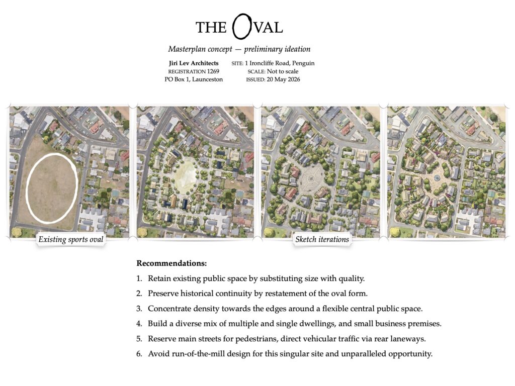 Penguin football oval housing masterplan concept